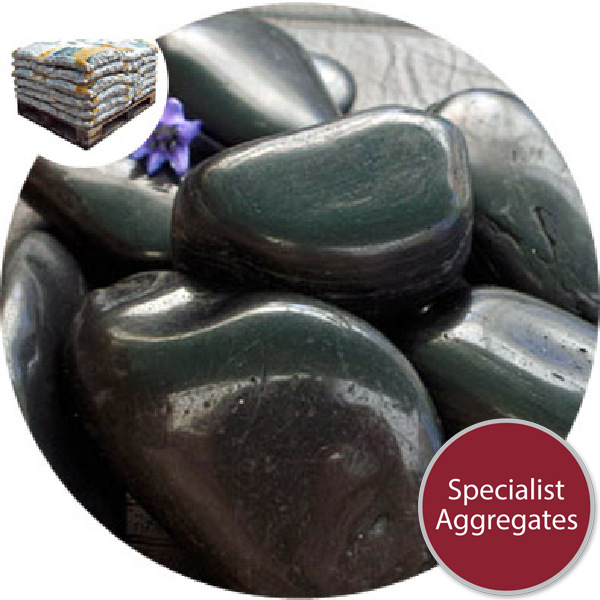Chinese Pebbles - Polished Black Granite - Large